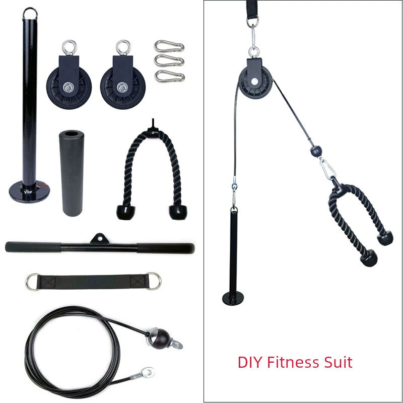 Homemade Fitness Equipment Restoration Accessories DIY For Home High Pull-down Practice Big Flying Bird Equipment Pulley Wire Rope