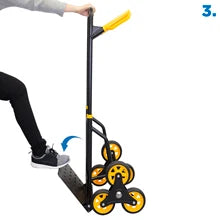 Mount-It! Stair Climber Hand Truck and Dolly, 330 Lb Capacity Heavy-Duty Trolley Cart with Telescoping Handle and Rubber Wheels
