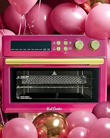Heating Air Fryer Toaster Oven, Extra Large Countertop Convection Oven 10-in-1 Combo, 6-Slice Toast, Enamel Baking Pan Easy Clea
