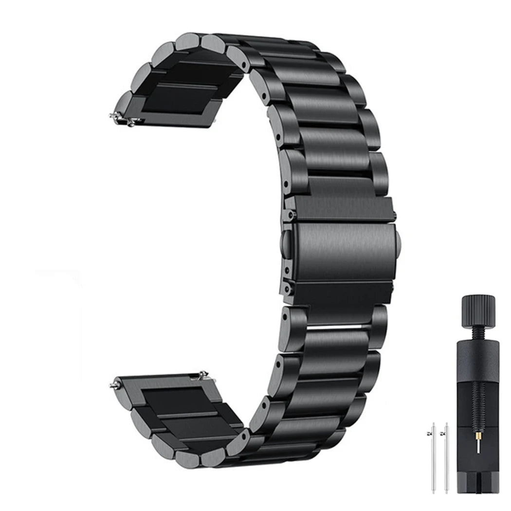 18mm 22mm 20mm Watch Band For Samsung Galaxy Watch 7/6/5/4/3 40mm 44mm S3 Active2 Huawei Watch GT4 GT3 Gt2e Stainless Steel Band
