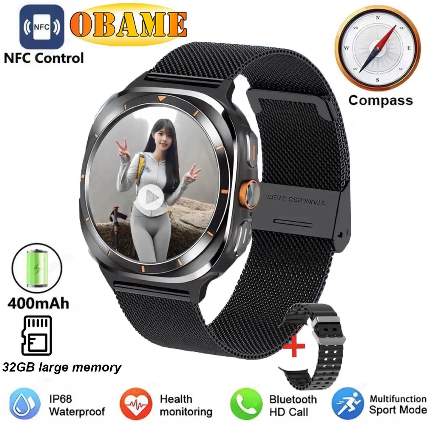 2025New Galaxy Watch 7 Ultra Smart Watch 32GB Memory GPS NFC Men Ms. 1.5"HD AMOLED Screen Fitness Tracker Health Smart Bracelet