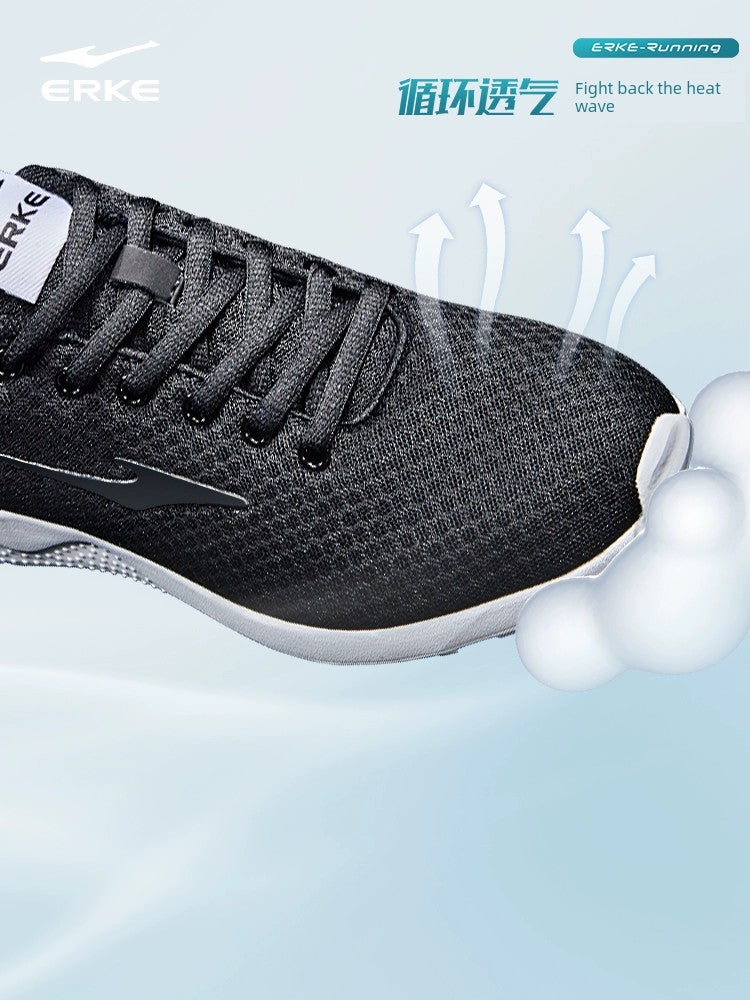 Hongxing Erke Spring and Summer Men's Shock-Absorbing Black Sneaker