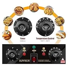24.9QT Electric Deep Fryer w/Frying Baskets Timer Drains & Lids, 3400W Dual Tank Kitchen Countertop Commercial Deep Fryer