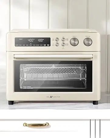 Heating Air Fryer Toaster Oven, Extra Large Countertop Convection Oven 10-in-1 Combo, 6-Slice Toast, Enamel Baking Pan Easy Clea