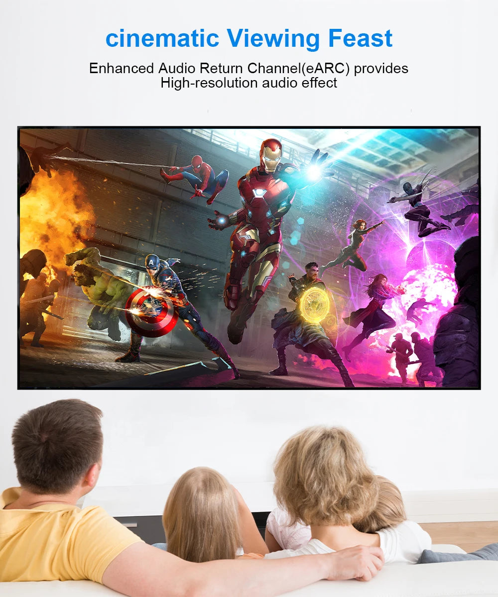 FSU 8K 4K HDMI Cable 48Gbps,Braided Cord-4K@120Hz 8K@60Hz, DTS:X, HDCP 2.2 & 2.3,HDR 10 Compatible with Roku TV/PS5/HDTV/Blu-ray