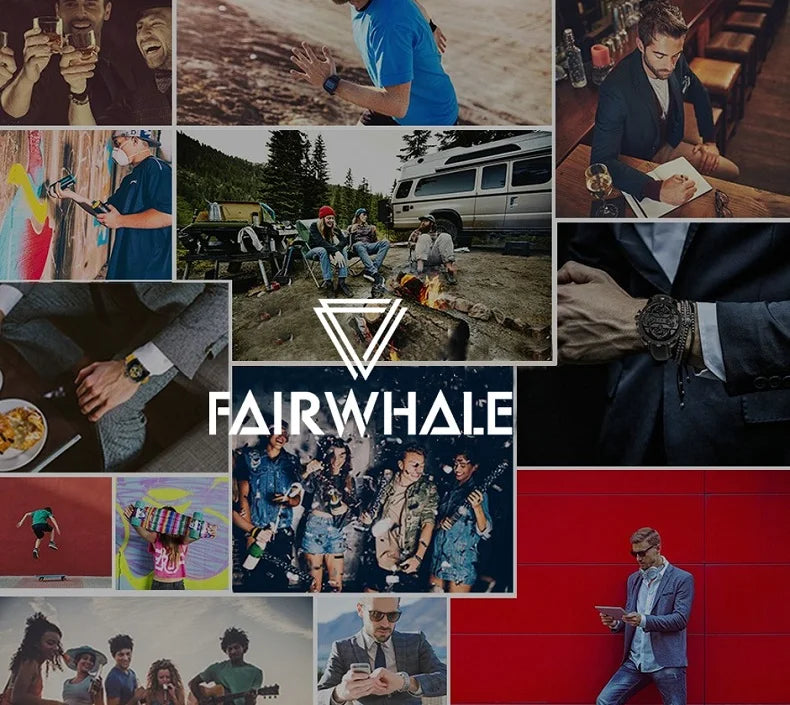 Luxury Watch Mens Fashion Brand Mark Fairwhale Sports Silicone Strap Clock Tonneau Chronograph Quartz Wristwatch Boy Dropshiping