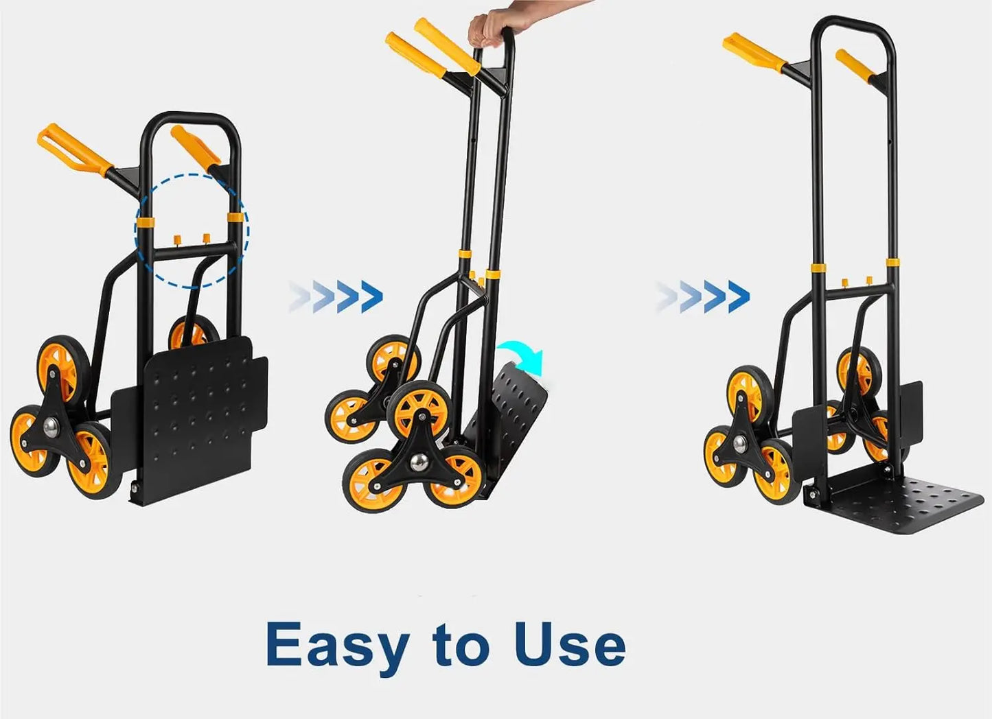 2 in 1 Folding Hand Truck Aluminum Trolley Portable Handcart 4 Wheel Flatbed Truck Outdoor Camp Wagon Multifunction Luggage Cart