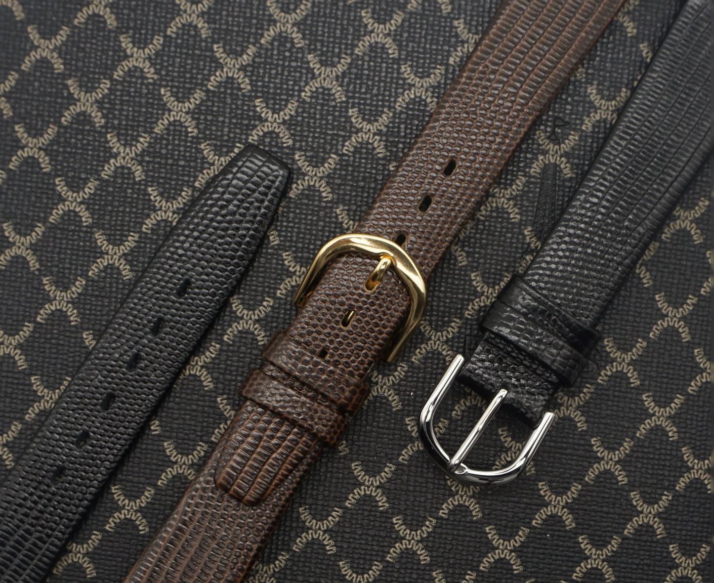 AMHUGE 12mm 14mm 16mm 17mm 18mm 19mm 20mm 21mm Vintage Watch Strap Lizard Embossed Calf Genuine Leather Thin and Soft Watch Band