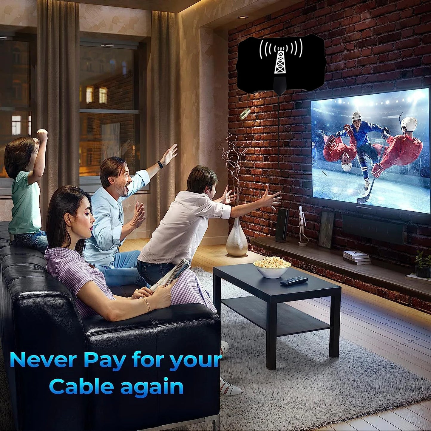 2024 Newest TV Antenna Indoor Digital, Long 5000Miles Range Smart TV Antenna, HD Antenna Amplified Support 8k 4K 1080p