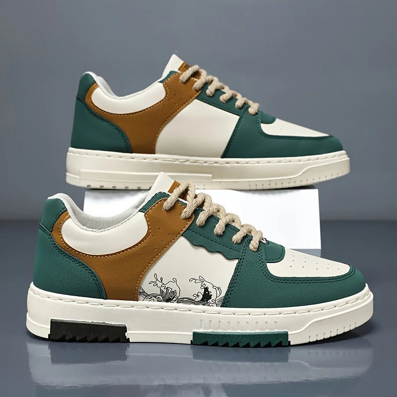 Men's Casual Leather Sneakers Waterproof Vulcanized Shoes Men Comforthable Spring Sneakers Men Casual Shoes Plus Size