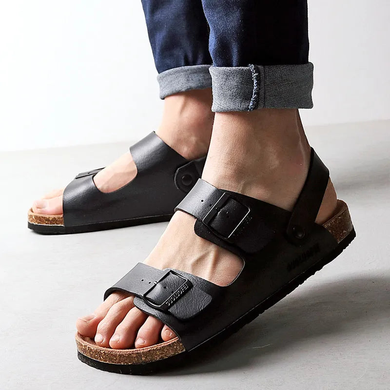 Summer 2022 Men Women Cork Sandals Casual Non-slip Beach Male Outdoor Gladiator Shoes hemsire terlik
