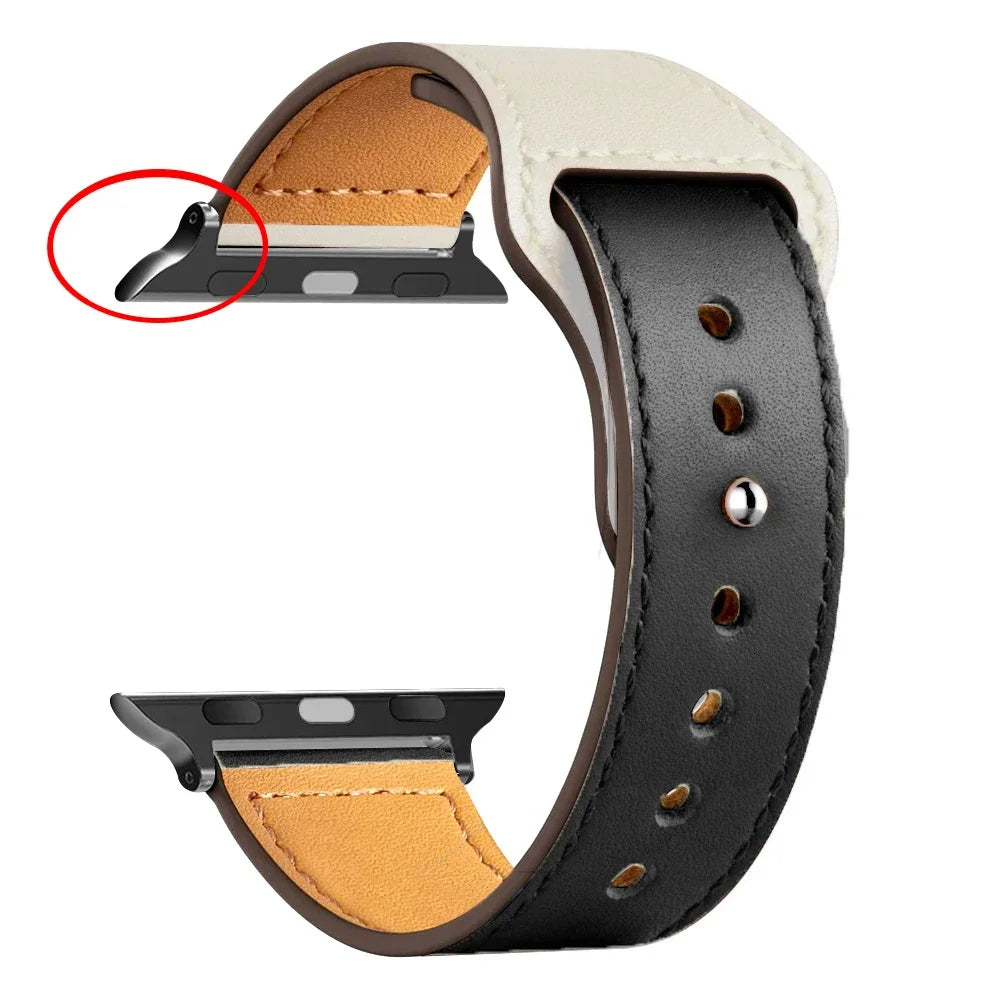 Leather Bands For Apple watch strap Ultra 49mm 46MM 44mm 40mm 38mm/42mm sport bracelet iWatch series 10 9 8 7 3 5 6 se 41mm/45mm
