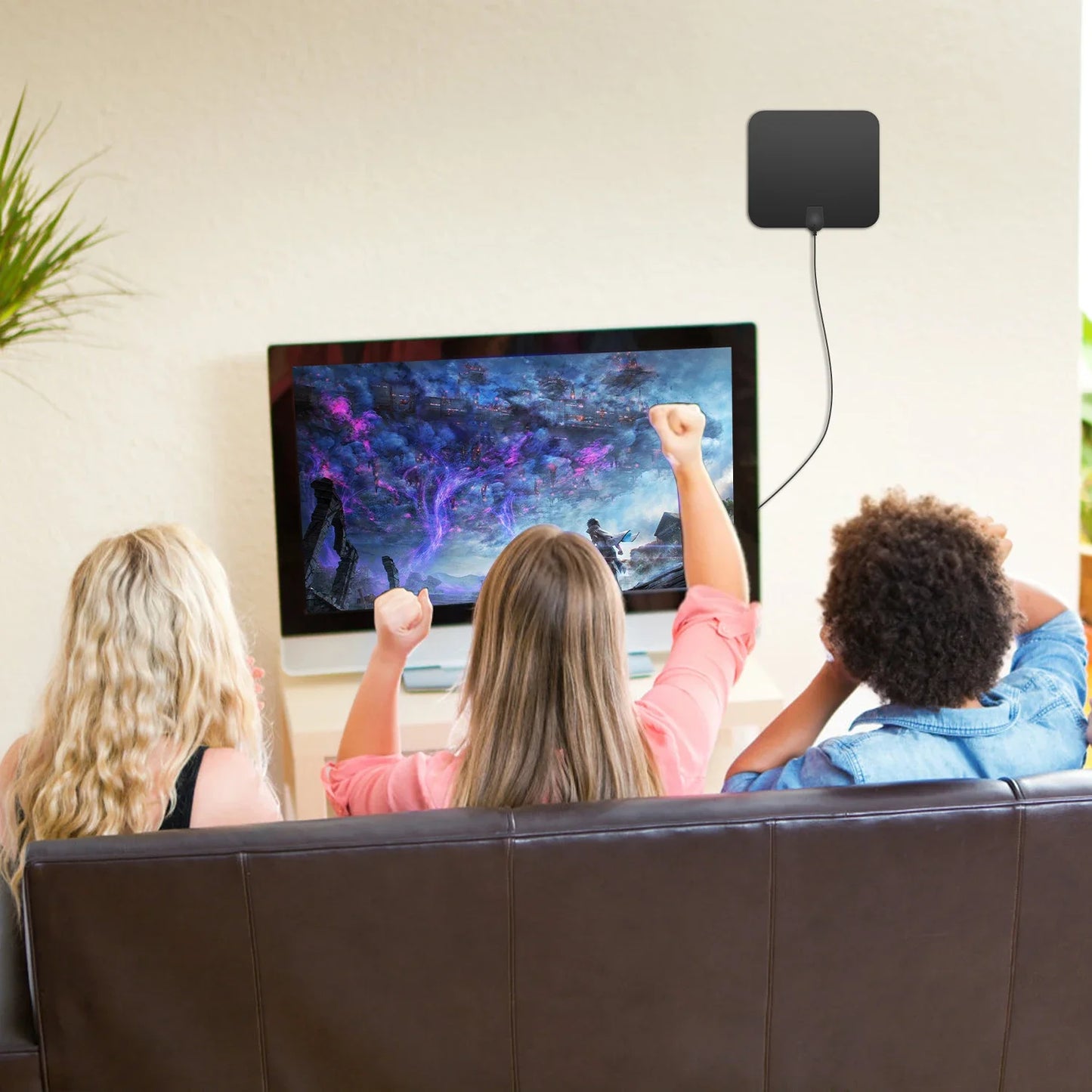 4K Flat Indoor TV Antenna HD Digital Indoor Aerial Amplifier HDTV Antenna 3600 Miles High Booster Signal Capture For TV Universa