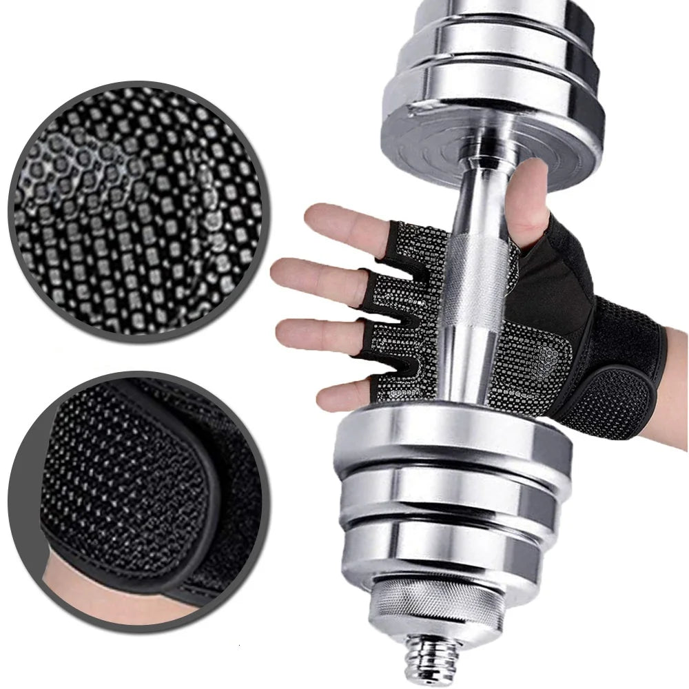 1 Pair Crossfit Weightlifting Breathable Fitness Bodybuilding Gloves