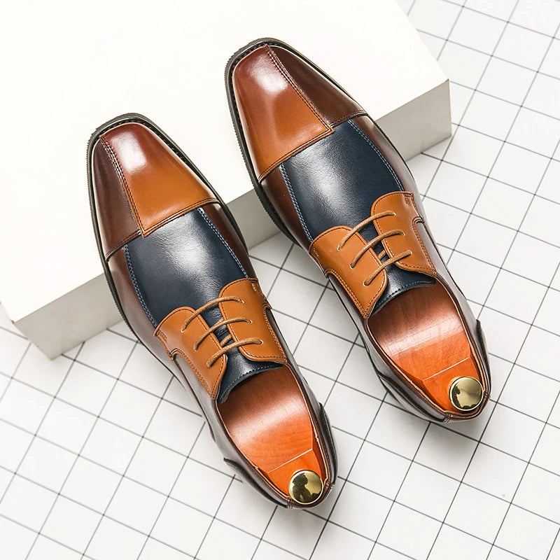 Handmade Men's Wingtip Oxford Formal Leather Shoes