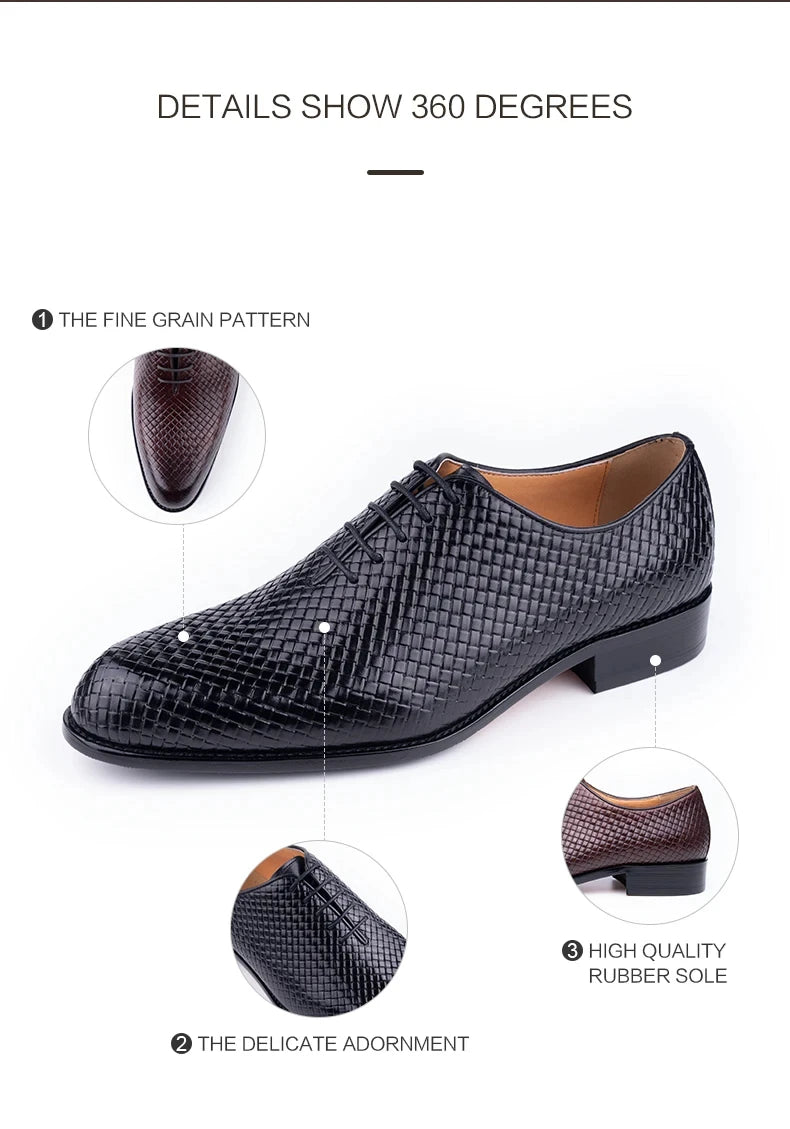 Men Dress Shoes Formal Office Oxford Wedding Party Matches Suit Zapatos De Hombre High Grade Genuine Leather handmade Man shoes