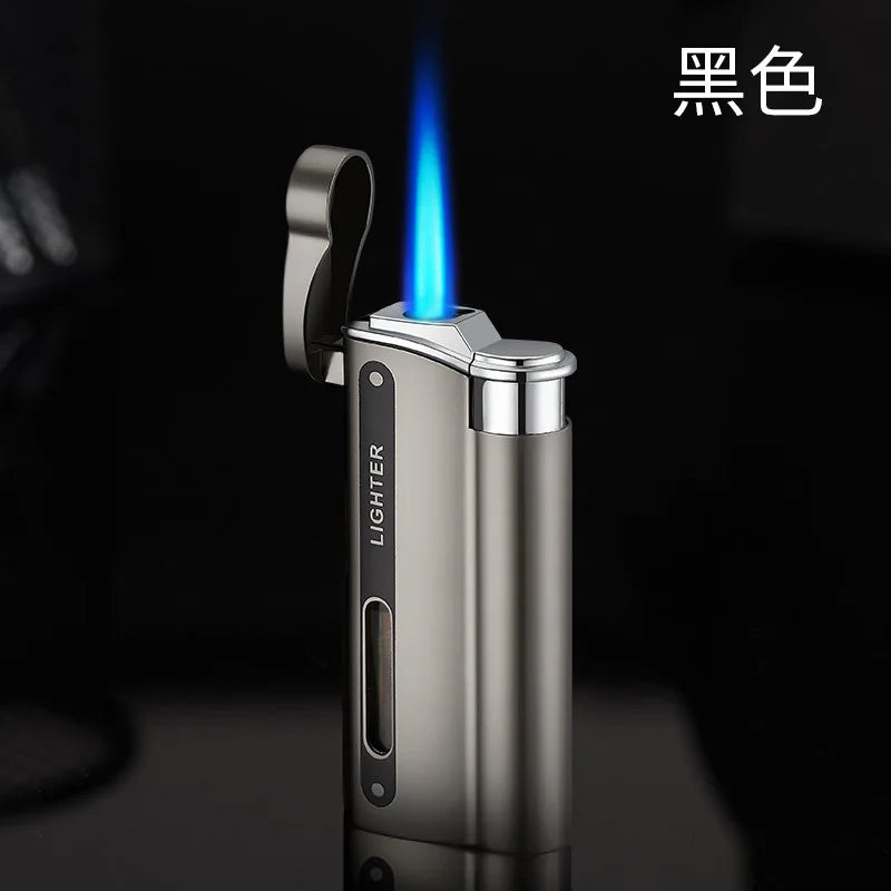 New Luxury Cigar Lighter Torch Metal Straight Jet Butane Lighter Smoking Accessories Cool Cigar Punch Men's Gifts