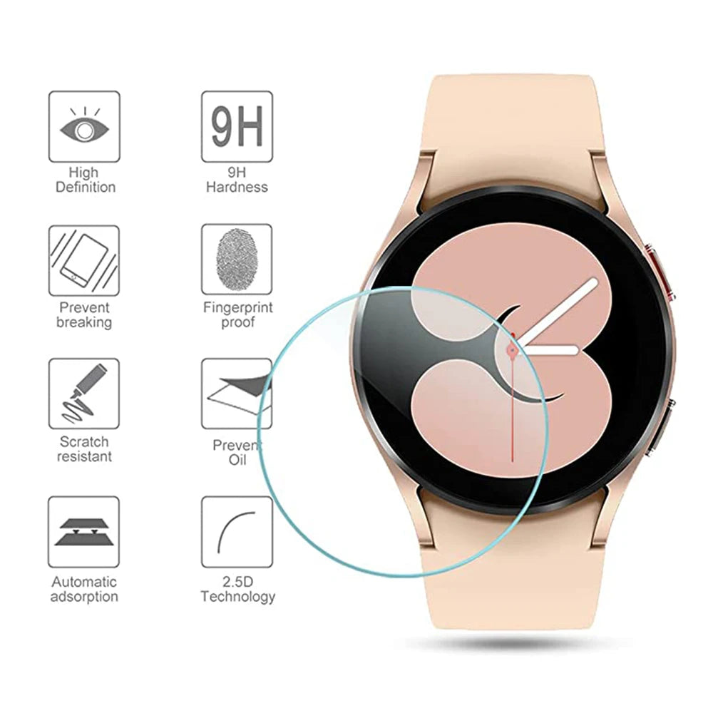 3 Pcs Tempered Glass for Samsung Galaxy Watch 7 Ultra 6 5 4 40 44mm Screen Protector Film for Watch 6 4 Classic 47 46 5 Pro 45mm