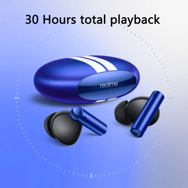 Global Version realme buds air 3 Bluetooth 5.2 long battery life Earphone 42dB Active Noice Cancelling Headphone IPX5 Waterproof