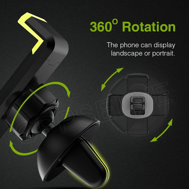 Car Phone Holder For iPhone 13 12 11 X XS 8 7 Samsung S21 S20 360 Degree Support Mobile Air Vent Mount Holder Phone Stand in Car