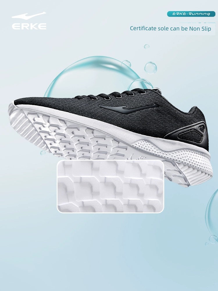 Hongxing Erke Spring and Summer Men's Shock-Absorbing Black Sneaker