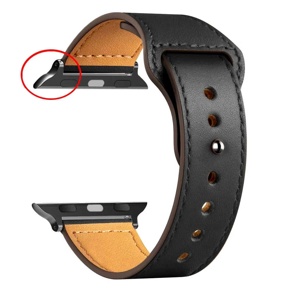 Leather Bands For Apple watch strap Ultra 49mm 46MM 44mm 40mm 38mm/42mm sport bracelet iWatch series 10 9 8 7 3 5 6 se 41mm/45mm
