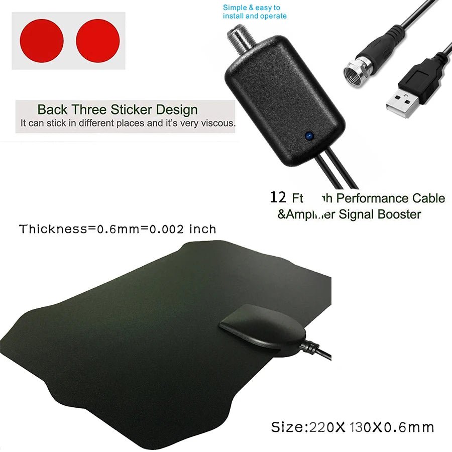 2024 Newest TV Antenna Indoor Digital, Long 5000Miles Range Smart TV Antenna, HD Antenna Amplified Support 8k 4K 1080p
