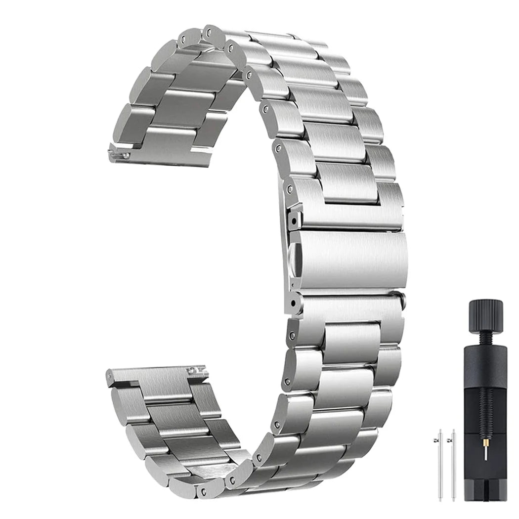 18mm 22mm 20mm Watch Band For Samsung Galaxy Watch 7/6/5/4/3 40mm 44mm S3 Active2 Huawei Watch GT4 GT3 Gt2e Stainless Steel Band