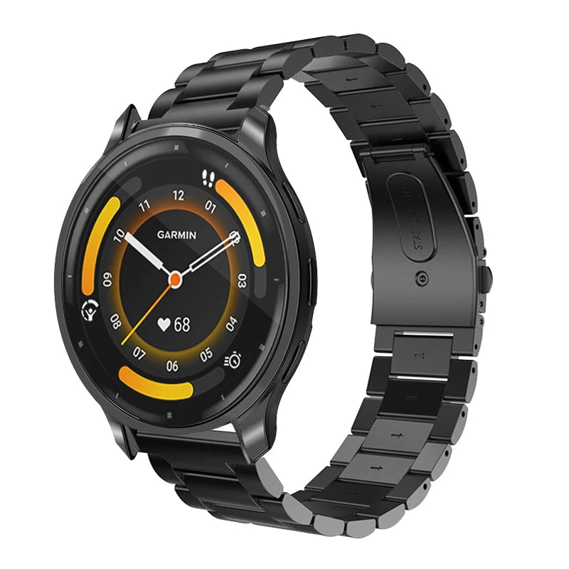Stainless Steel Strap TPU Case Watch Band Soft Cover For Garmin Venu 3 3S Screen Protector Shell Smartwatch Wrist Bracelet Belt