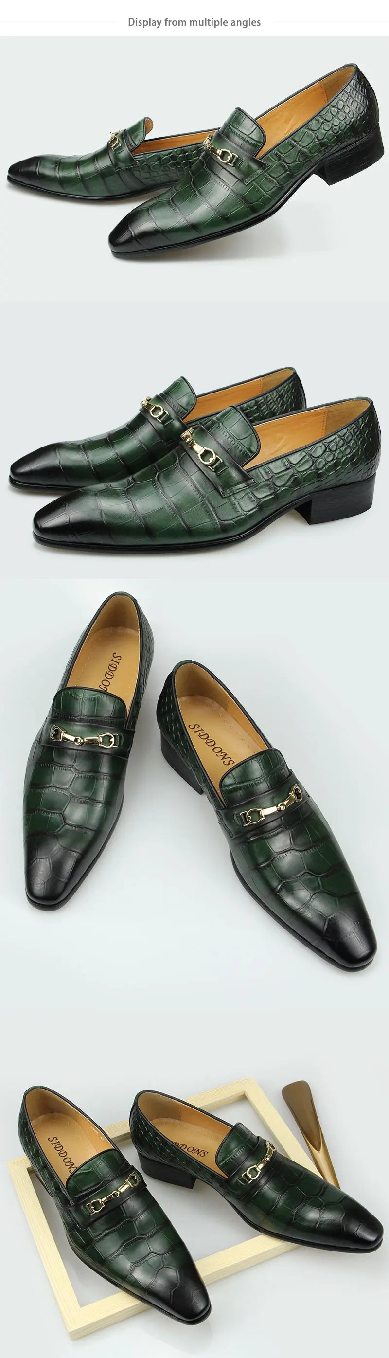 Successful Mens Loafers Business Dress Shoes Wedding Banquet Suit Italy Designer Leather Shoes Genuine Leather Pointed Toe