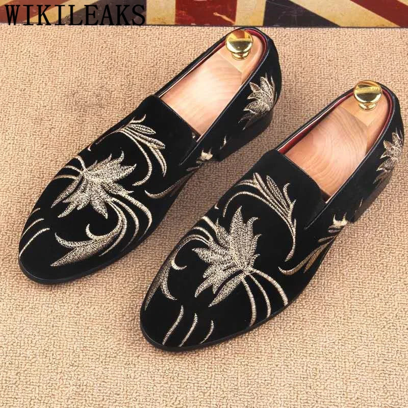 Men's Embroiled Formal Loafers Shoes