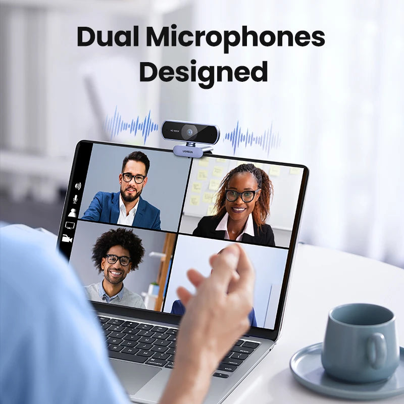 UGREEN USB Webcam 1080P HD Mini Webcam For Laptop Computer Web Camera Dual Microphones for Youtube Zoom Video Calling 2K web cam