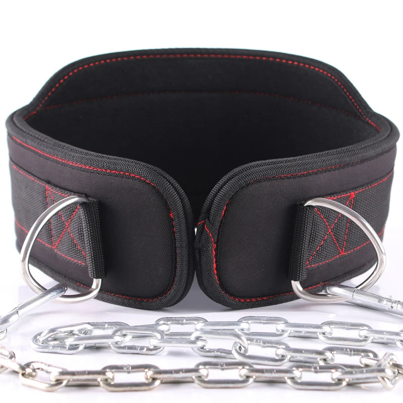 Dip Belt For Pull Up&Squat Weightlifting Training Equipment Bearing 300LBS Powerlifting Waist Protection Neoprene Lumbar Brace