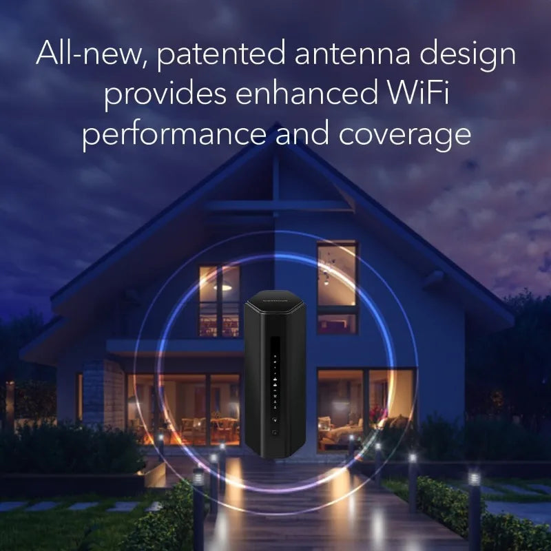 Nighthawk WiFi 7 Router (RS300) BE9300 9.3Gbps Tri-Band Gigabit Gaming Router 100 Devices , USB 3.0, 6Ghz Band