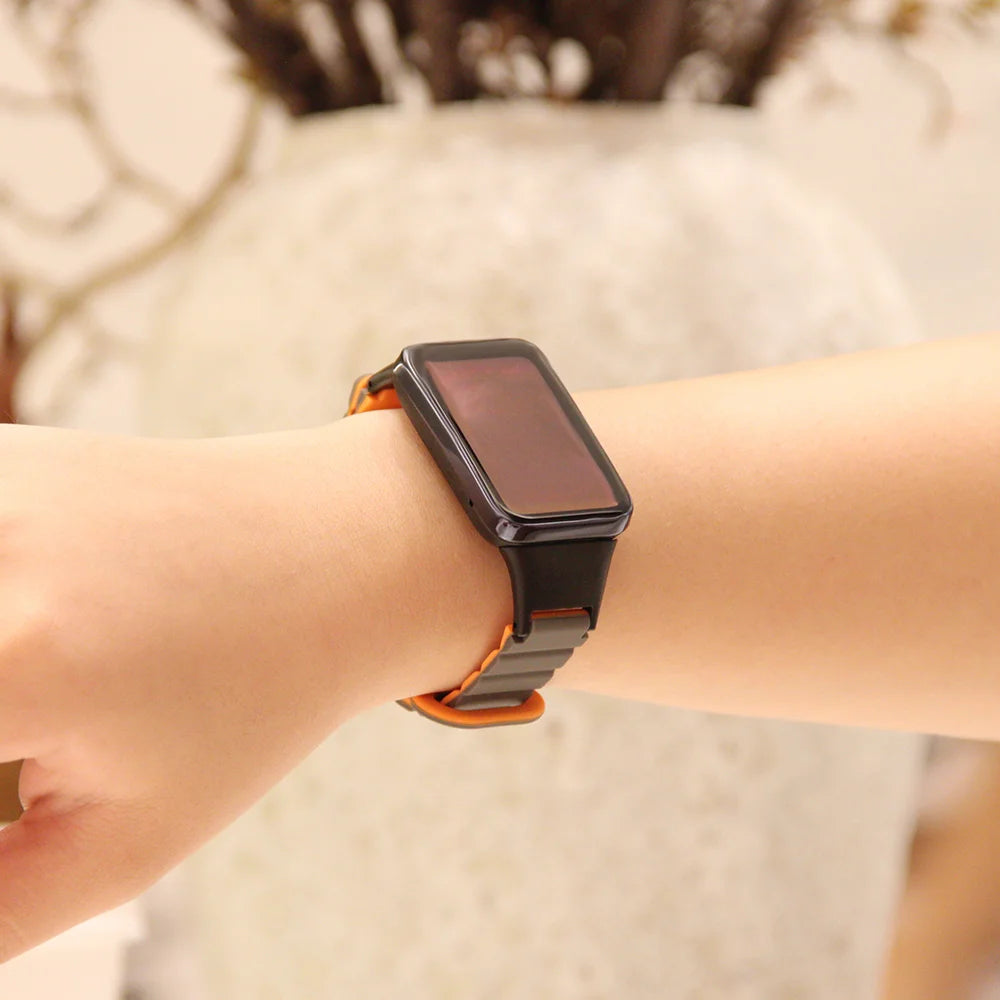 Watch Strap For XIaoMi Smart Watch Band 7 Pro Magnetic Silicone Soft Quick Release Lightweight Two-colors Head Clasp Man Woman