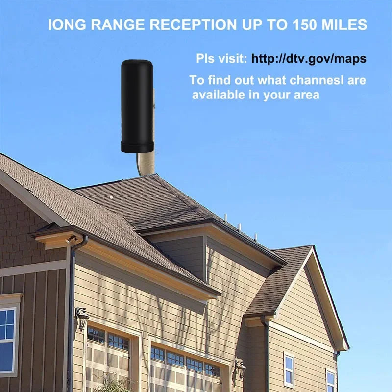 Outdoor Television External Digital DVBT2 TV HD Antenna High Power Strong Amplifier Signal Antenna For High-Range Digital TV