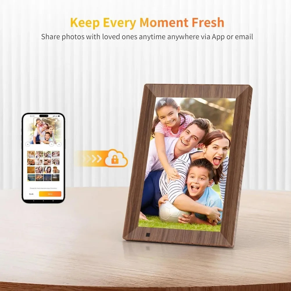 10.1 Inch Smart WiFi Digital Picture Frame,1280x800 HD IPS Touch Screen,64GB Large Storage,2GB RAM,WiFi Digital Photo Frame Load