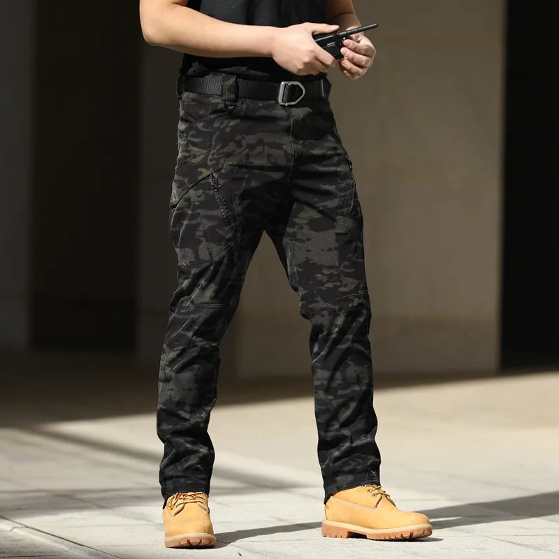 Men City Casual Tactical Hiking Cargo Waterproof Pants