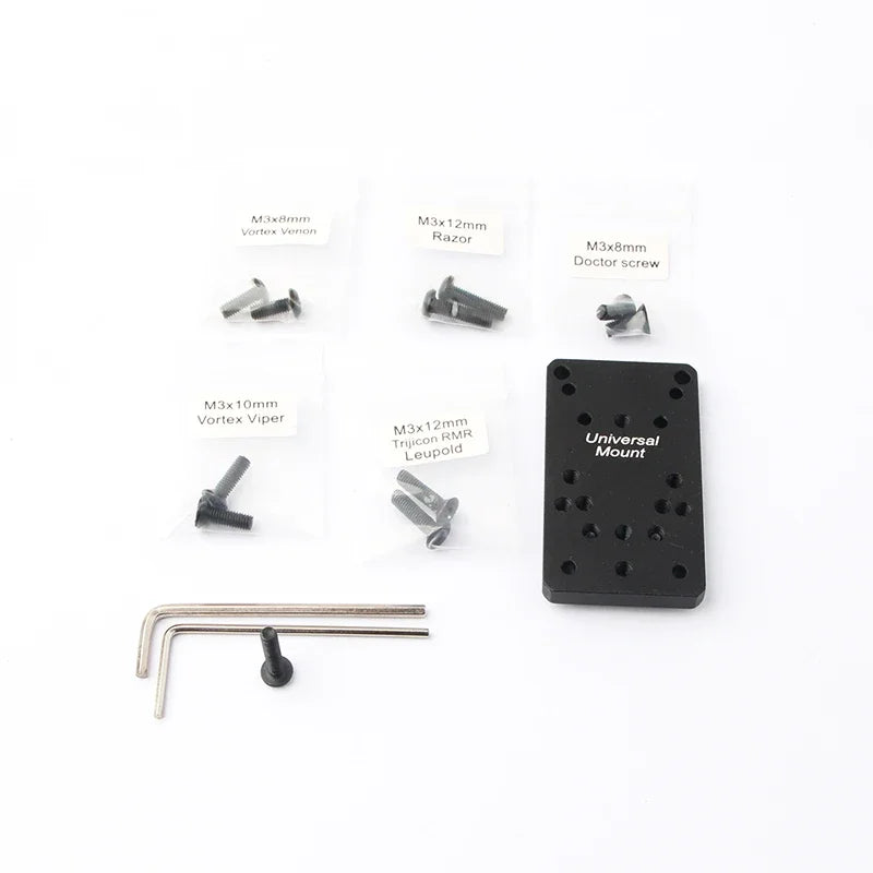 Universal Rear Red Dot Sight Mount Plate Base For GLOCK Pistol Tactical Hunting For RMR SRO MROS VENOM Doctor Red Dot Sightscope
