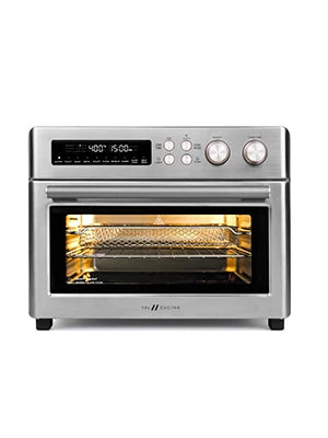 Heating Air Fryer Toaster Oven, Extra Large Countertop Convection Oven 10-in-1 Combo, 6-Slice Toast, Enamel Baking Pan Easy Clea