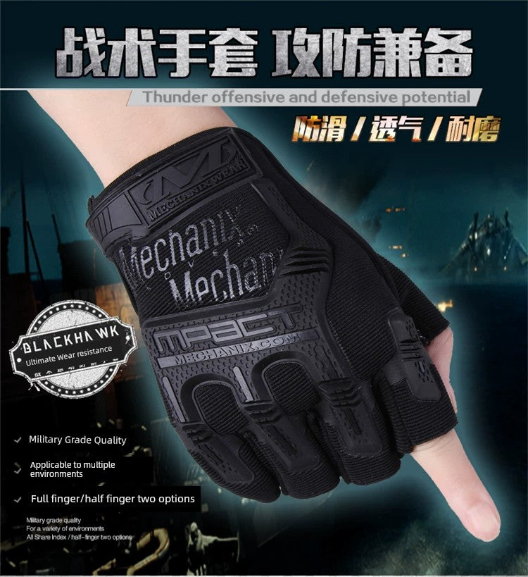 Special Forces Camouflage Gloves Men Sports Fitness Half Finger Outdoor Biking Mountain Climbing Tactical Open Finger Fighting Breathable Long Sleeve