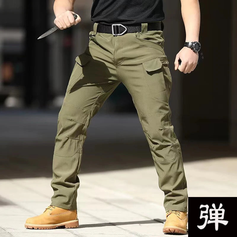 Men's M-5XL Autumn Spring Fall Elastic Camping Hiking Trekking Finshing Hunting Pants Outdoor Cycling Tranning Cargo Trousers