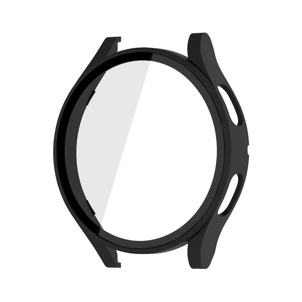 Tempered Glass+ PC Cover for Samsung Galaxy Watch 7 4 5 6 44mm 40mm All Coverage Protective Bumper Case Galaxy Watch Accessories