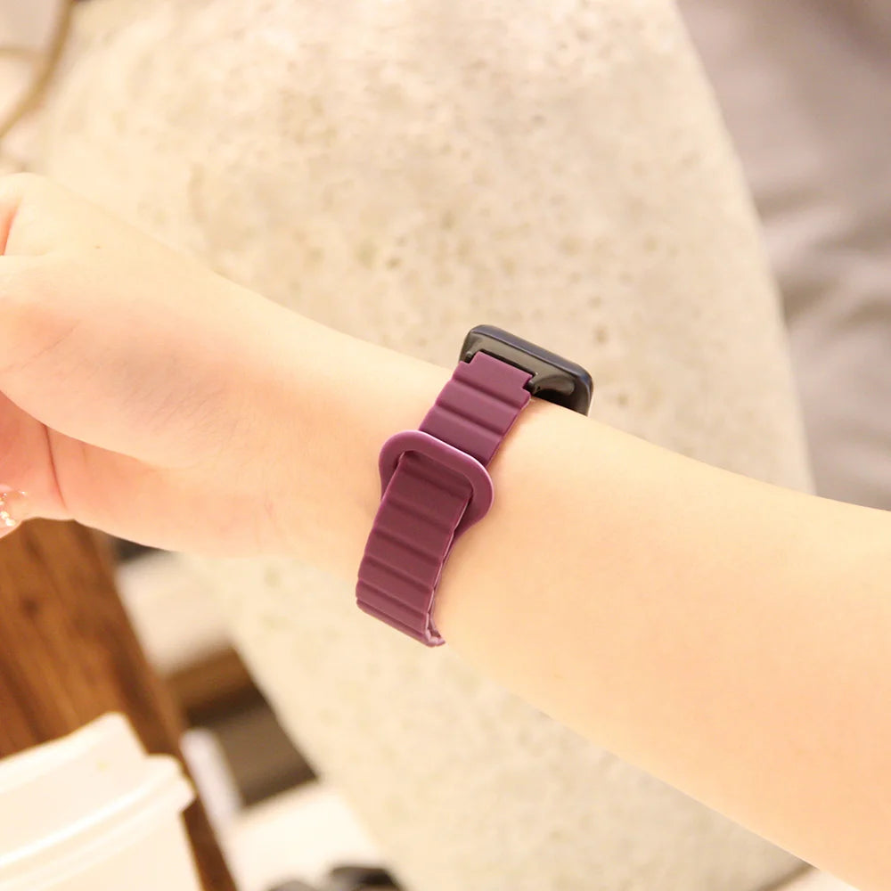 Watch Strap For XIaoMi Smart Watch Band 7 Pro Magnetic Silicone Soft Quick Release Lightweight Two-colors Head Clasp Man Woman