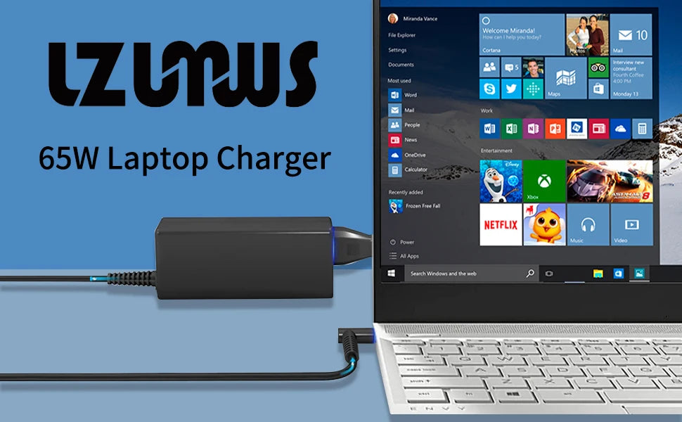 LZUMWS 20V 3.25A 65W USB Type C Ac Power Adapter Charger For Lenovo Thinkpad X1 Carbon Yoga5 X270 X280 T580 P51S P52S E480 E470