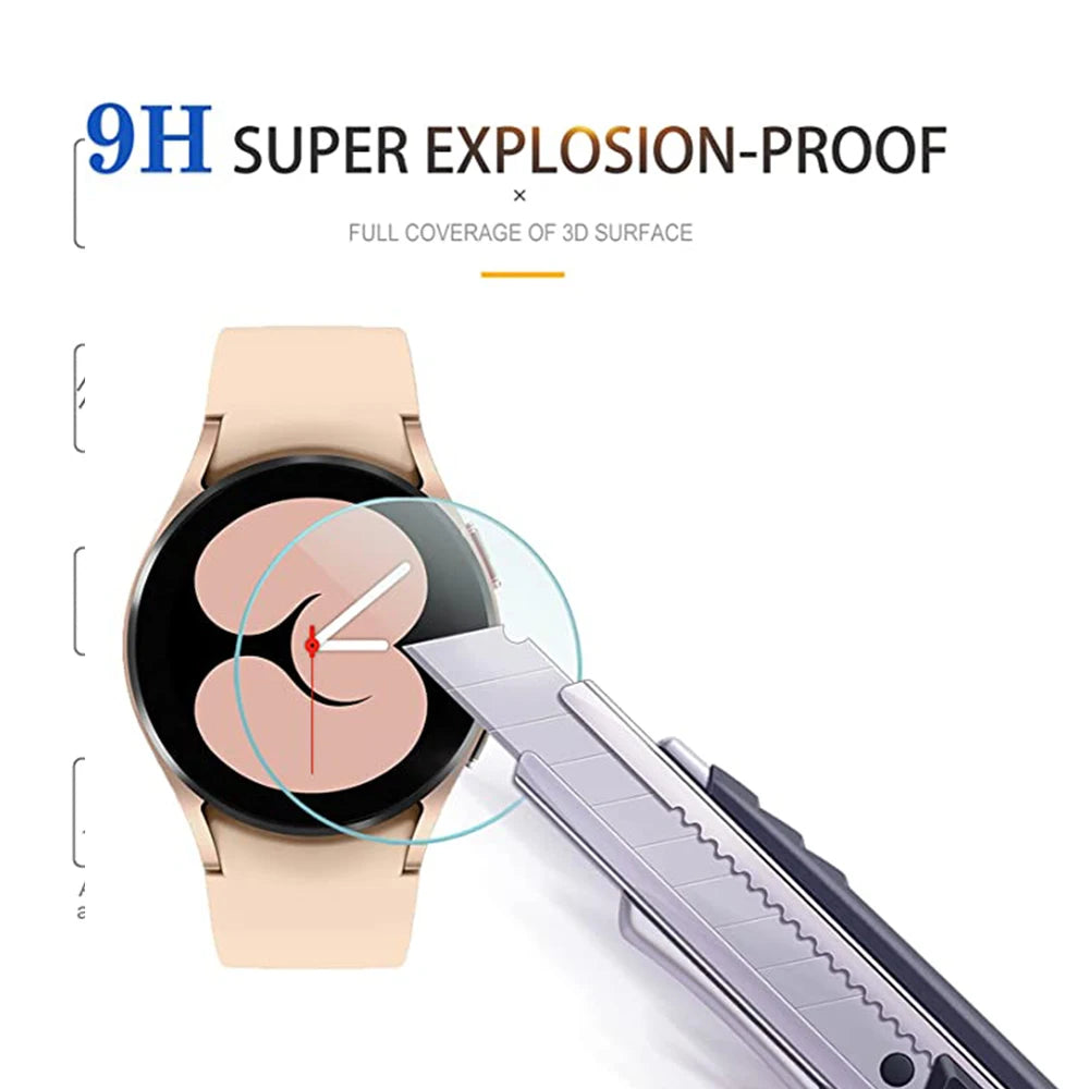 3 Pcs Tempered Glass for Samsung Galaxy Watch 7 Ultra 6 5 4 40 44mm Screen Protector Film for Watch 6 4 Classic 47 46 5 Pro 45mm