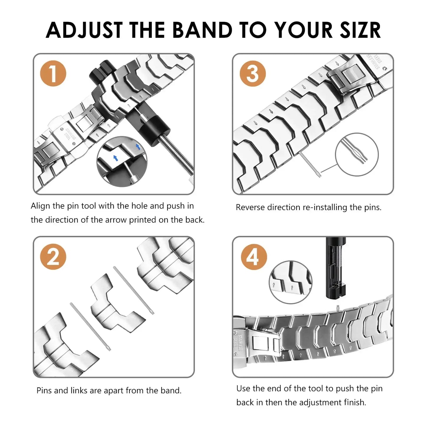 Stainless Steel Strap for Samsung Galaxy Watch 7 6 5 4 40mm 44mm 6 Classic 43mm 47mm No Gaps Metal Band 5Pro 45mm Quick Bracelet