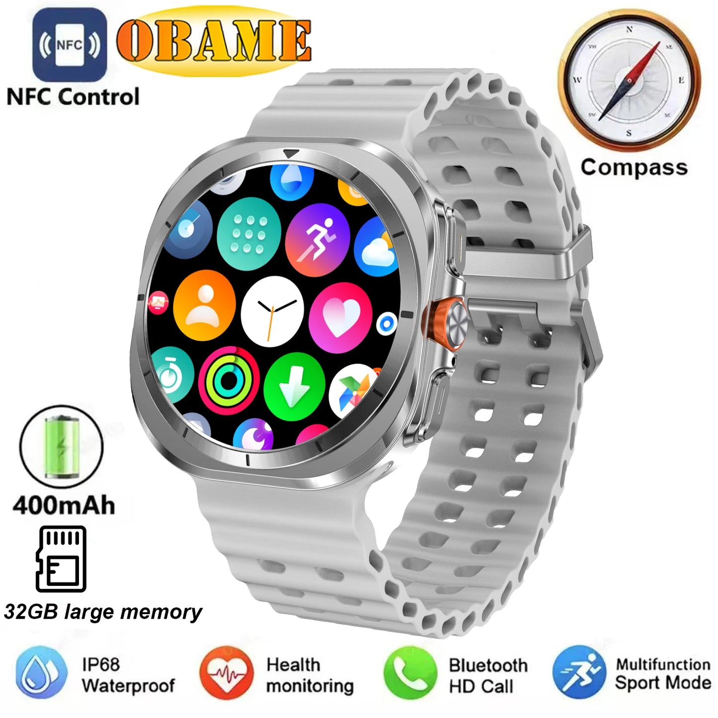 2025New Galaxy Watch 7 Ultra Smart Watch 32GB Memory GPS NFC Men Ms. 1.5"HD AMOLED Screen Fitness Tracker Health Smart Bracelet