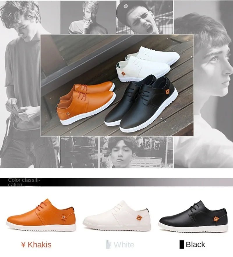 Men's Leather Casual Shoes Brand Comfortable Dress Shoes for Men Lace Up Oxfords Shoes Quality Men Sports Shoe Tenis Hombres 45