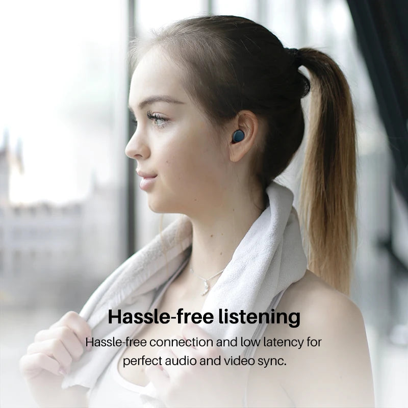 TOZO A1 Wireless Bluetooth Earbuds Small In Ear Headset Earphones Stereo Bass IPX5 Waterproof Microphone
